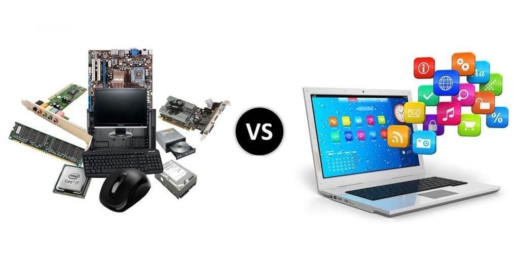 diffrence between software and hardware in hindi