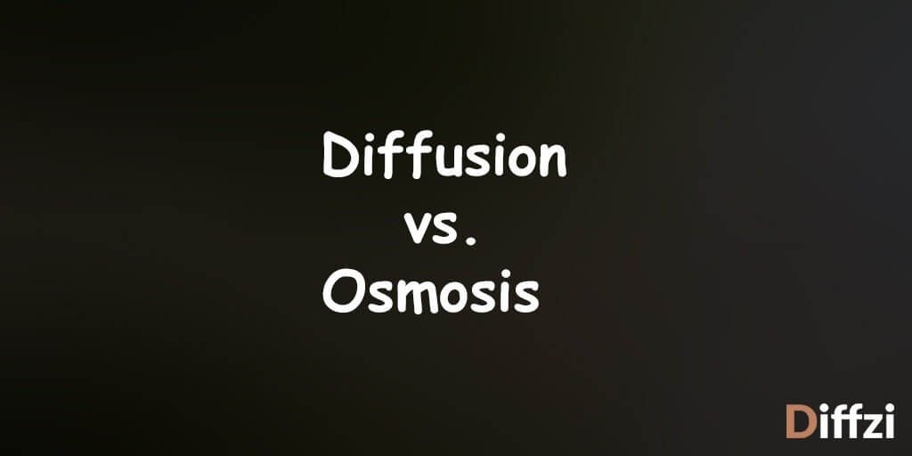 Diffusion vs. Osmosis