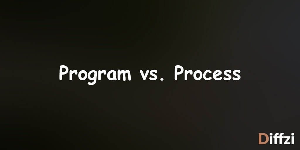 Program vs. Process